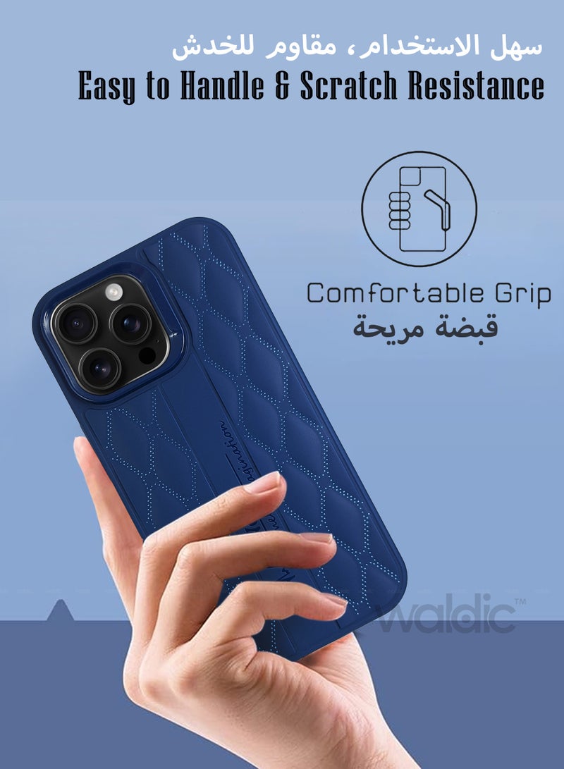 Waldic Apple iPhone 16 Pro Max Premium UAG Case | Premium Silicone  Case Cover Designed for Apple iPhone 16 Pro Max | Apple iPhone 16 Pro Max Case Camera and Drop Protection Thin Protective Back Cover Case for Apple iPhone 16 Pro Max - Blue - Image 4