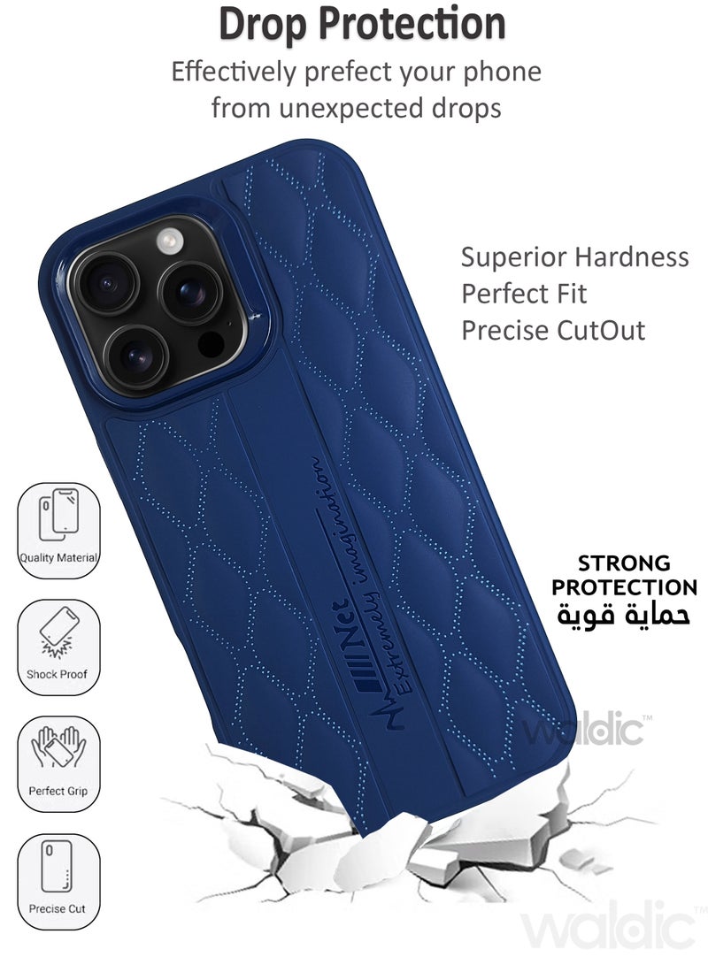 Waldic Apple iPhone 16 Pro Max Premium UAG Case | Premium Silicone  Case Cover Designed for Apple iPhone 16 Pro Max | Apple iPhone 16 Pro Max Case Camera and Drop Protection Thin Protective Back Cover Case for Apple iPhone 16 Pro Max - Blue - Image 3