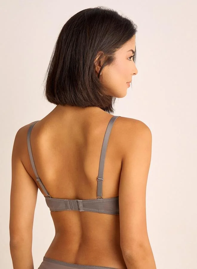 Splash FAV Mesh and Lace Padded Wired Demi Bra