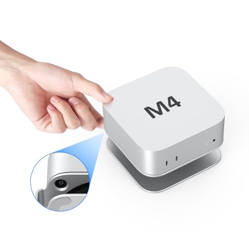 AKKYAJAURE Mac mini M4 Dock Stand Aluminum Desktop Stand Mount for New Mac mini M4 and M4 Pro Improved Cooling Easy Power Button Access Desk Organization Essential Mac mini M4 Accessories - Image 3
