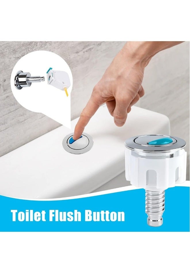 Generic - Toilet Flush Button, Modern Compact Double Push Toilet Flush Parts, Round Dual Flush Push Button Compatible with Standard Cistern, Cistern Flush Replacement - Image 1