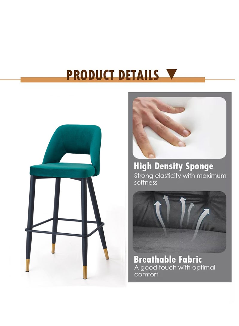 Ripple FURNITURE Bar Stool Kitchen Chair Round 3D High Bar Chair Modern Design With Chrome Base  - Image 4