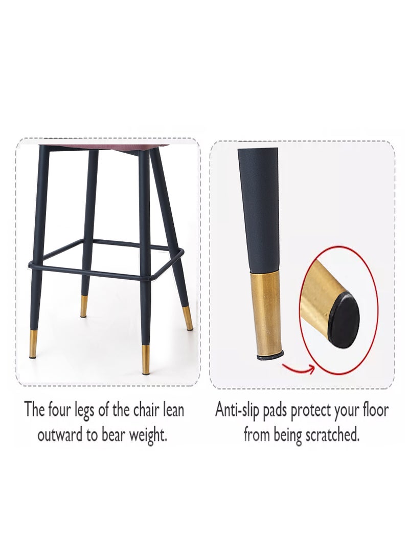 Ripple FURNITURE Bar Stool Kitchen Chair Round 3D High Bar Chair Modern Design With Chrome Base  - Image 3