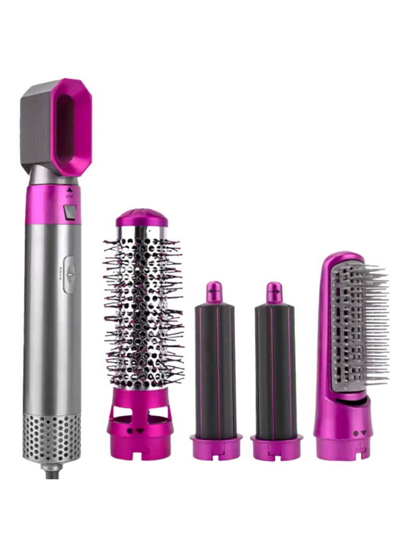 Generic 5-in-1 Hair Styler – Blow Dryer, Straightener, Curler, Volumizer & Detangler with 5 Interchangeable Attachments  - Image 1