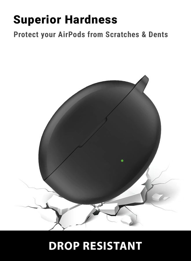 huanmate Oppo Enco Air 4 Silicone Case Cover - Black - Made with Soft Silicone, Lightweight & Durable - Stylish Design, Accurate Cut-outs, Easy Installation & Removal  - Image 4