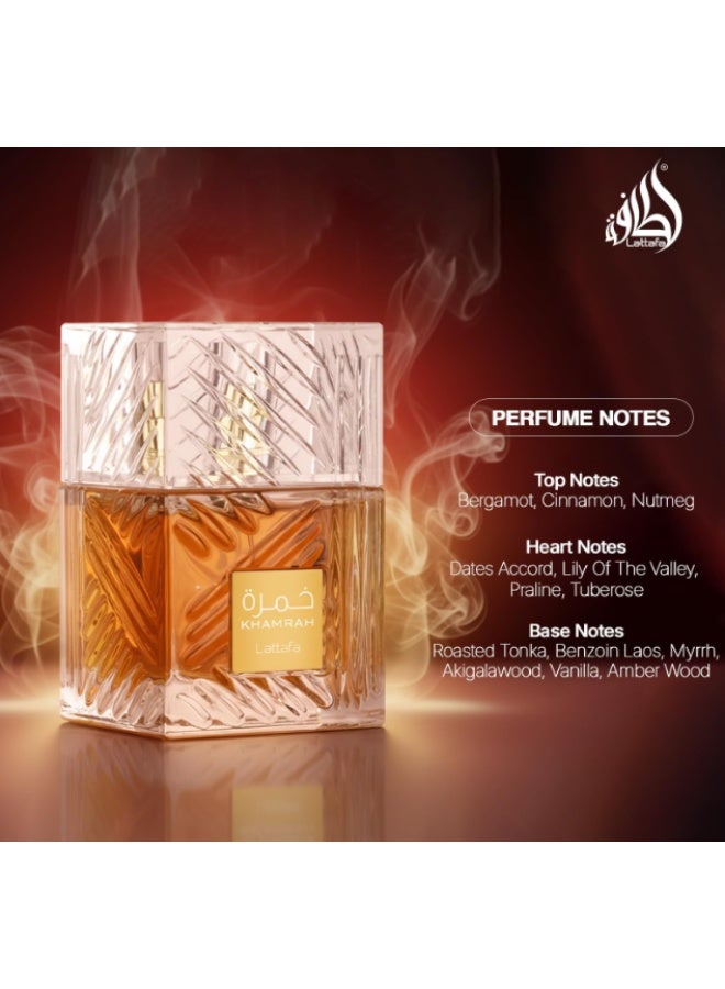 Lattafa Khamrah Eau De Parfum For Unisex - 100ML - Image 3
