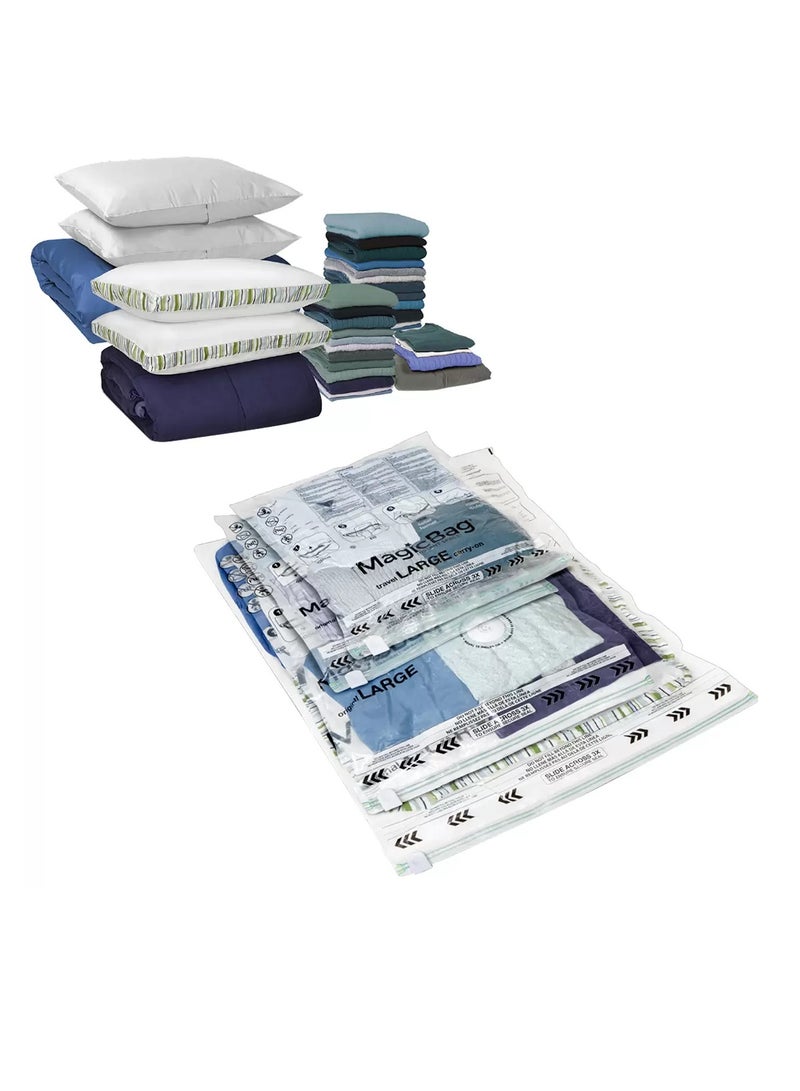 Magic Bag 15 Pack - Magic Bag Space Bag 4 Size Storage Bags (4 Medium/4 Large/3 Extra Large/4 Large Travel) - Vacuum Storage Bags - Image 1