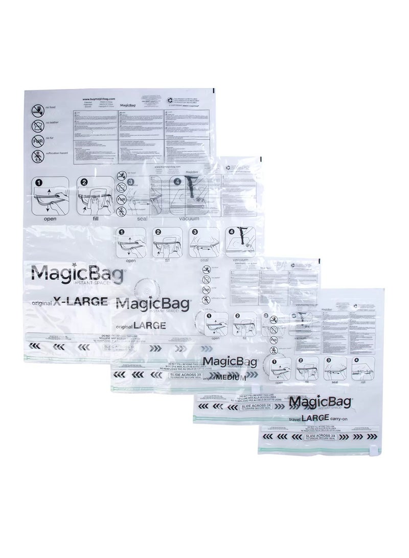 Magic Bag 15 Pack - Magic Bag Space Bag 4 Size Storage Bags (4 Medium/4 Large/3 Extra Large/4 Large Travel) - Vacuum Storage Bags - Image 2