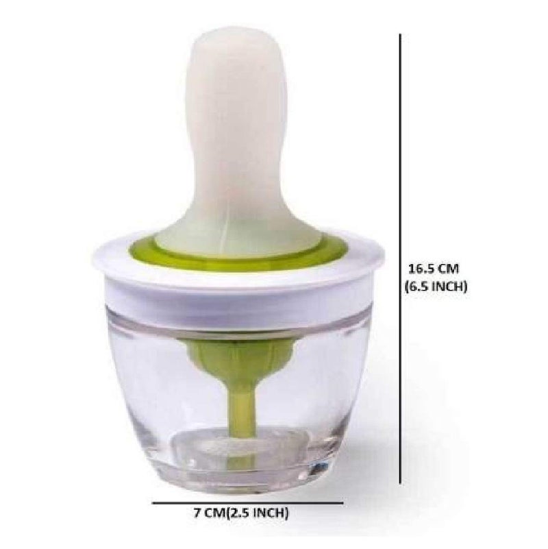 Deoxys Oil Bottle and Brush Set Basting Brush Silicone Pastry Baking Brush BBQ Sauce Marinade Meat Glazing Oil Brush Silicone Honey Oil Bottle Vinegar Pump Dispenser with Brush - Image 4
