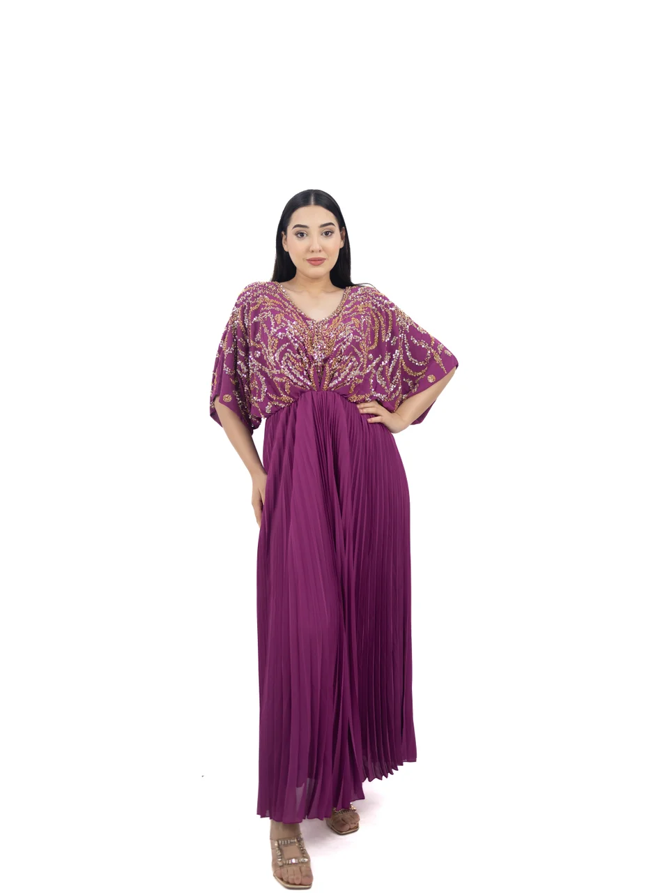 ان لاف Embroidered Chiffon Dress