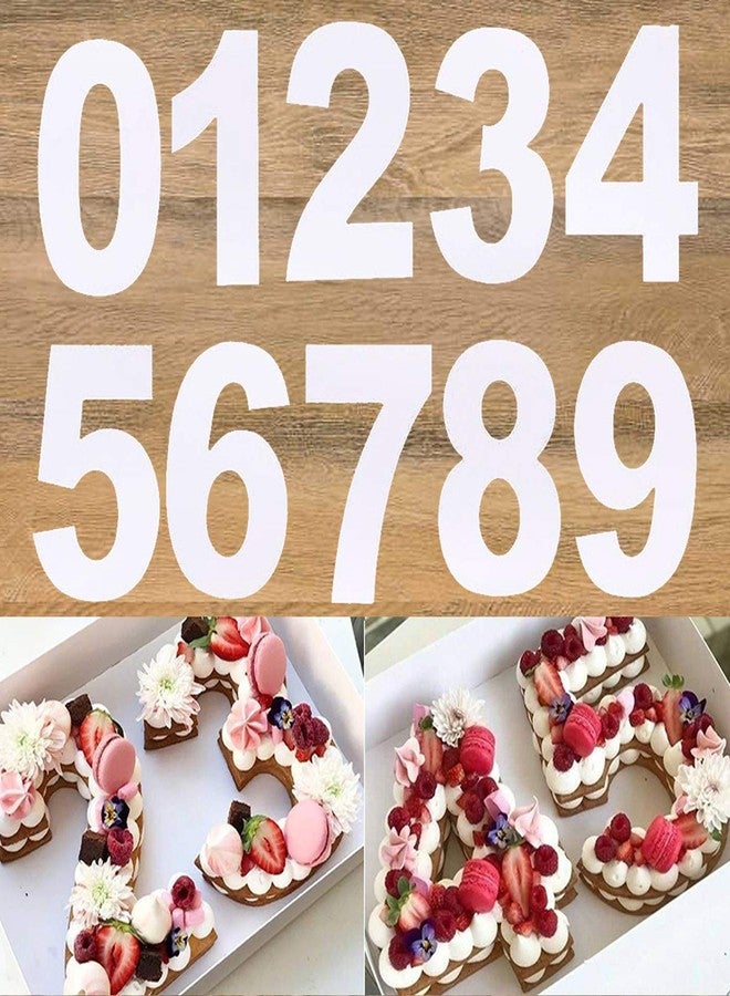 MLOLM 0-8 Numeral Stencils Molds 10 Inch Arabic Number Cake Maker Decorative Fillings Layered Baking Tools for DIY Wedding Birthday Anniversary - Image 1