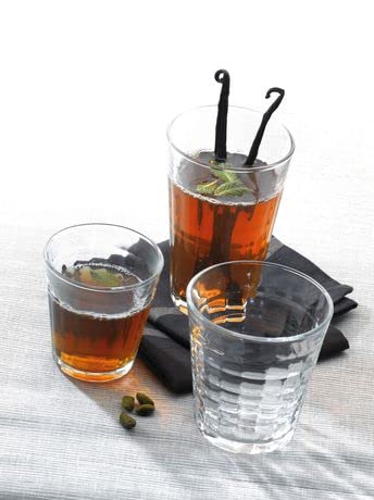KIDZYMON Unbreakable Glass Tumbler Juice Glass Set of 6 Capacity 220 ml I Mojitto Glass Toughened Transparent Glass Tumbler Set of 6 I Size 825 CM Diameter 875 CM Height - Image 3