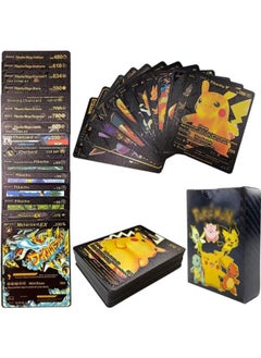 Pokemon Pokémon Black Foil 55 PCS Card Game Assorted TCG Deck Box - V Series Cards Vmax GX 