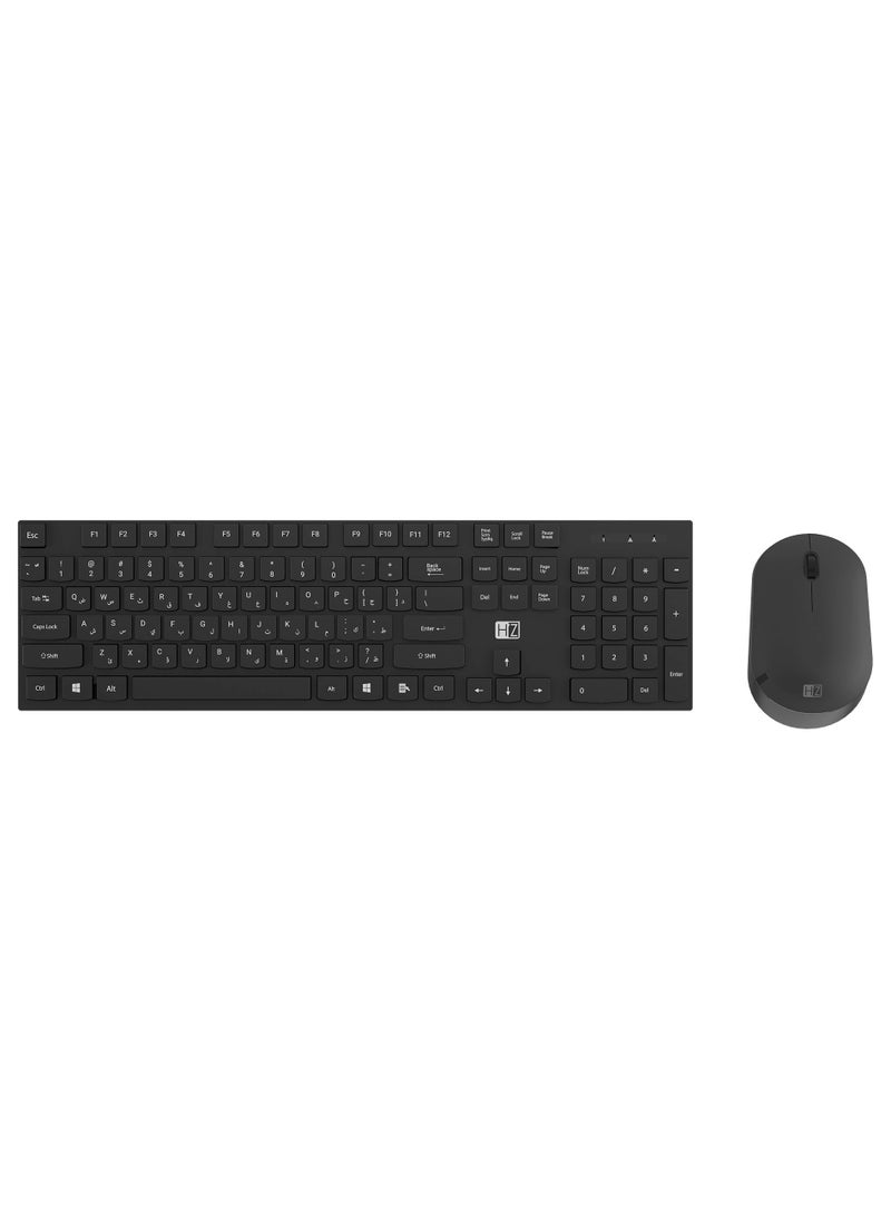 HEATZ - Wireless Keyboard and Mouse Combo zk15 Black - Image 1