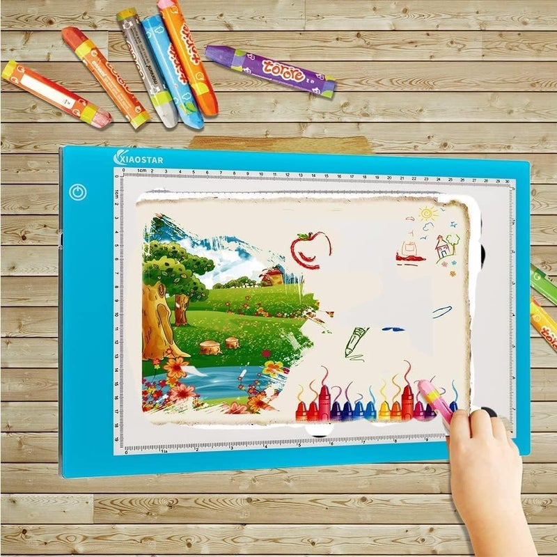 XIAOSTAR Light Box Drawing Pad, Tracing Board with Type-C Charge Cable and Brightness Adjustable for Artists, AnimationDrawing, Sketching, Animation, X-ray Viewing (A4-Blue) - Image 5