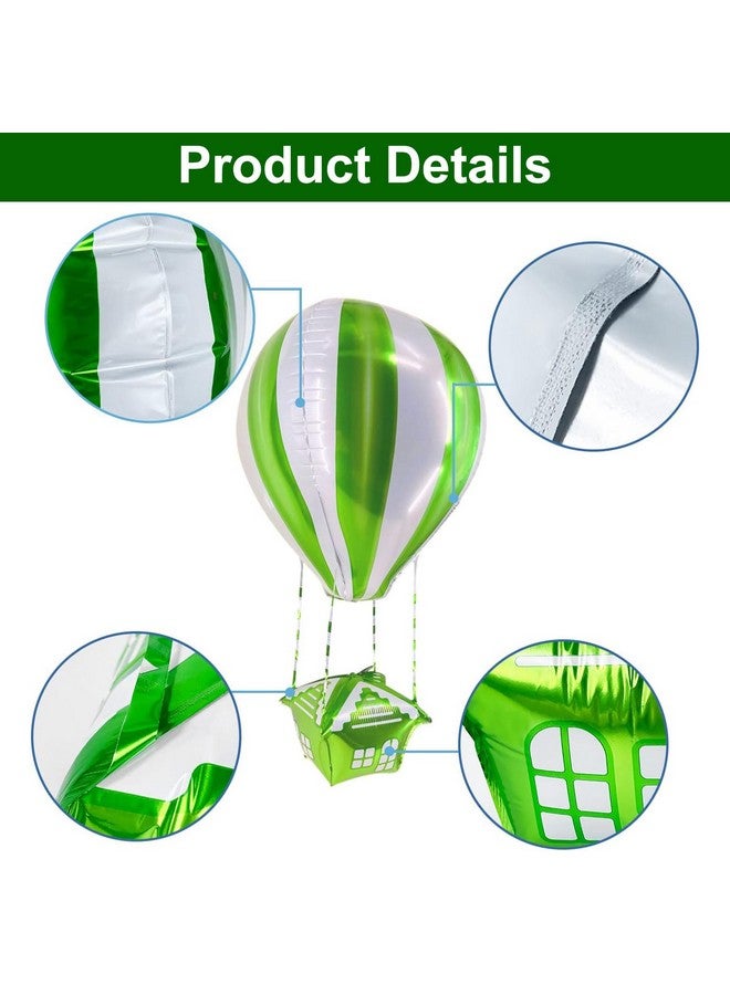 CHengQiSM 4D Color Hot Air Balloon Aluminum Balloon Hot Air Balloon Decorations Helium Balloon Mylar Foil Balloons Party Hot Air Balloon Floating Foil Balloons for Kids Themed Birthday Party Decor Balloon(4pcs) - Image 5