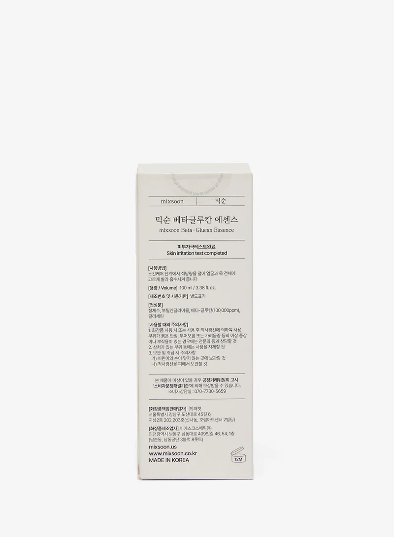 Mixsoon  Beta-Glucan Essence 100ml  | Best Price UAE
