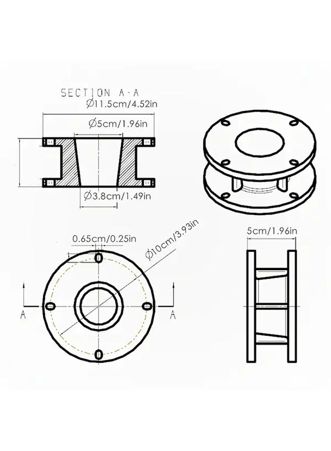 1.4 Inch To 2 Inch Horn Adapter For Pro Audio HF Driver Compression Driver Thread Reducer Compatible With 8 10W Internal External Speakers Model MW 092 - Image 2