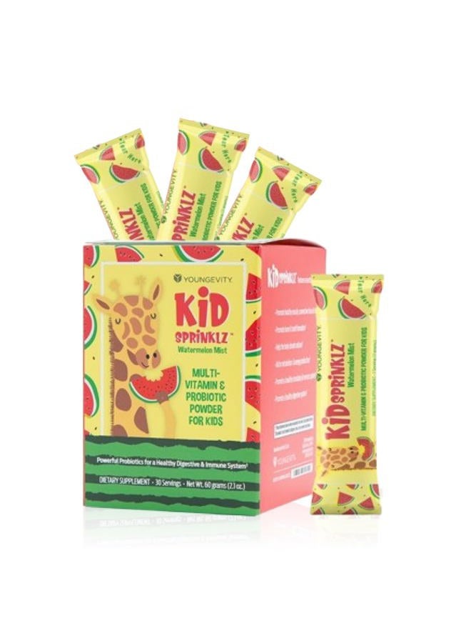 youngevity Kidsprinklz Watermelon Mist - Multi-vitamin Powder, 60g (2.1oz) - Image 1