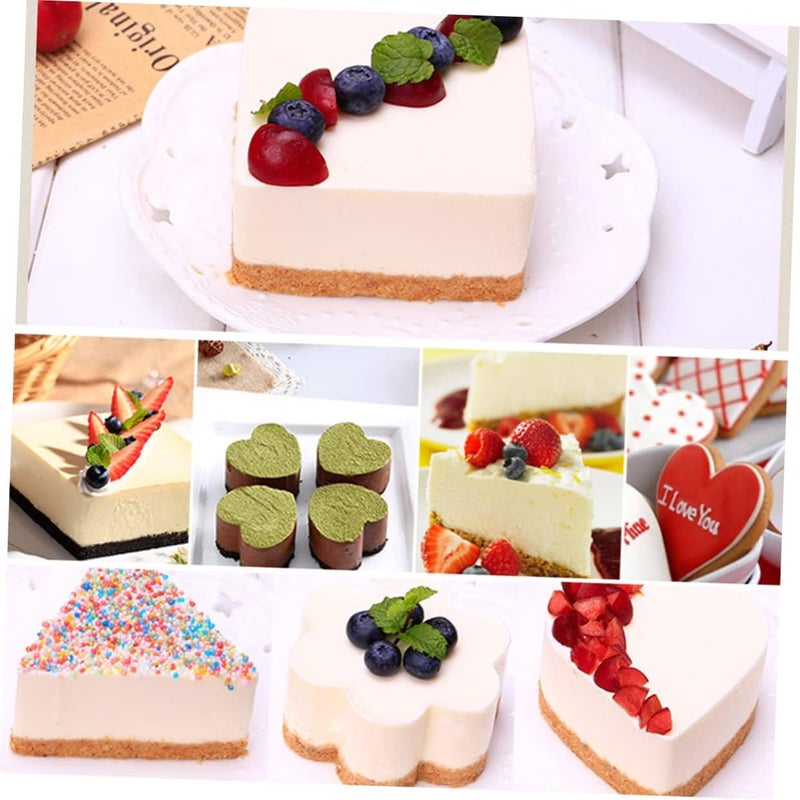 Baking Mold,Cake Pans Square Mousse Cutter Cake Baking Mold 430 Stainless Steel Non-Stick for DIY Cookies Chocolates(3pcs) - Image 5