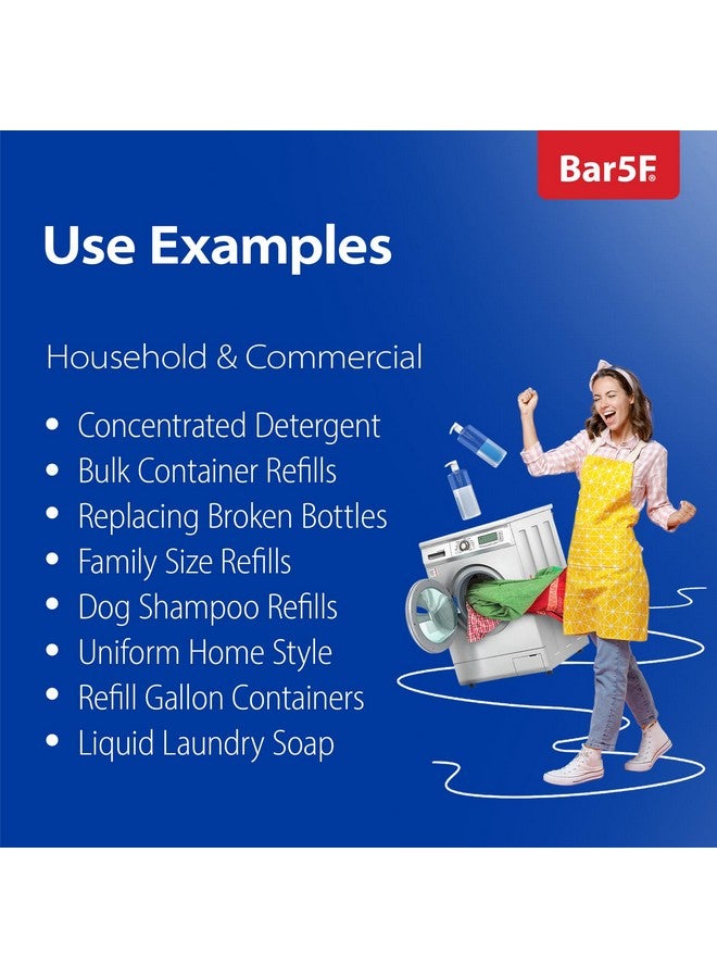 Bar5F Pump Bottle 32-Ounce 1-Liter Empty for Shampoo Conditioner Body Wash Lotion BPA-Free Crystal-Clear - Image 1