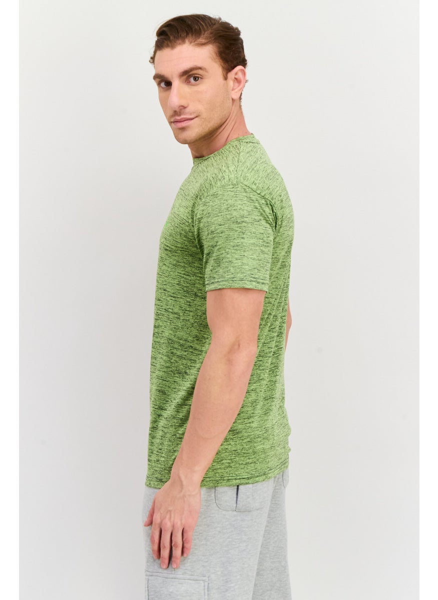 Tailorbyrd Men Round Neck Long Sleeve Embroidered Logo T-Shirts, Green  - Image 2
