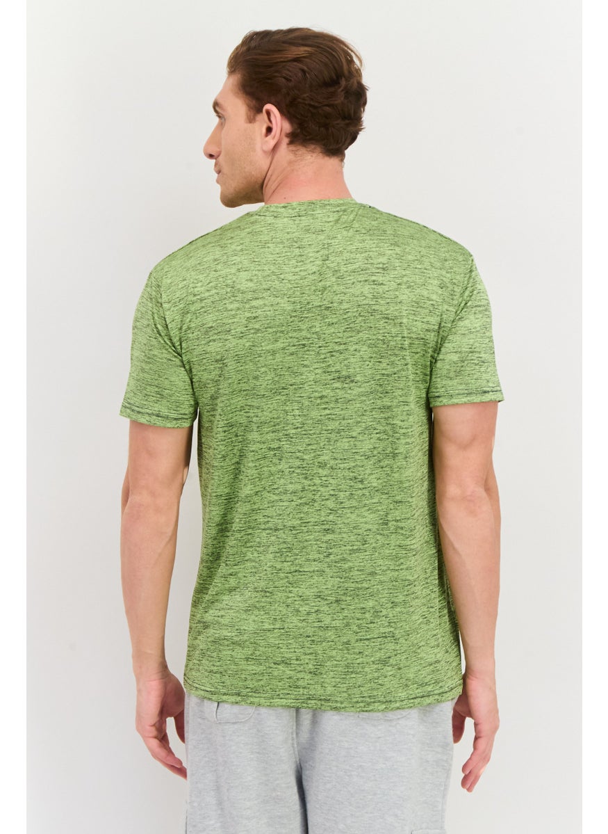 Tailorbyrd Men Round Neck Long Sleeve Embroidered Logo T-Shirts, Green  - Image 3