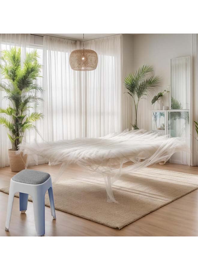 SKY-TOUCH 1pc Durable Stacking Stools,Backless Stackable Stools Portable Plastic Stack Stools,Comfortable fabric cushions,For Makeup,Kitchen Dining,Classroom,Students,(Grey Color) - Image 5