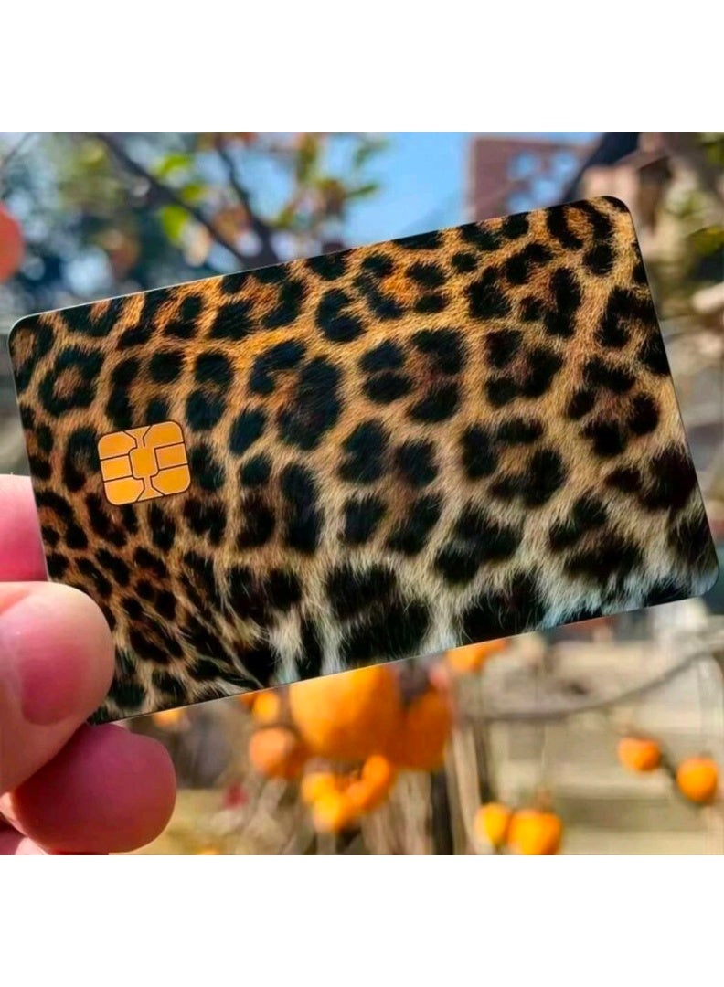 شي إن 3pc Faux Leopard Print Credit Card Sticker, High-End DIY Sticker, Same As Makeup Blogger, Must-Have For Leopard Print Lovers, Decorate Transit Card, Student ID, Credit Card (Self-Adhesive) - Image 2