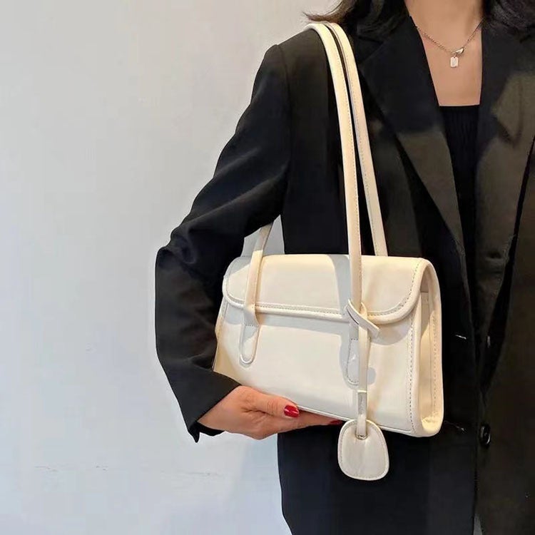 French Niche Bag Women'S 2025 Trendy Texture Shoulder Bag, Fashionable And Versatile Satchel Baguette Armpit Bag - Image 2