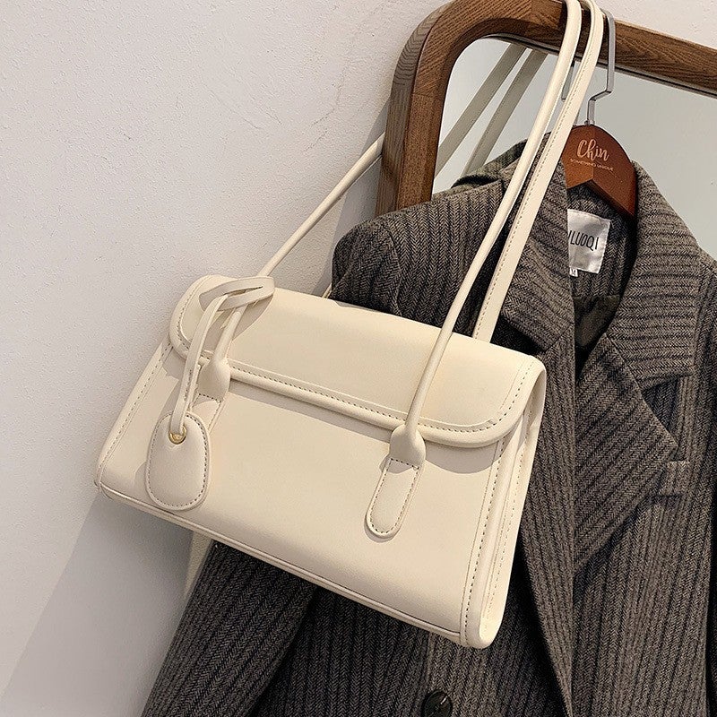 French Niche Bag Women'S 2025 Trendy Texture Shoulder Bag, Fashionable And Versatile Satchel Baguette Armpit Bag - Image 1