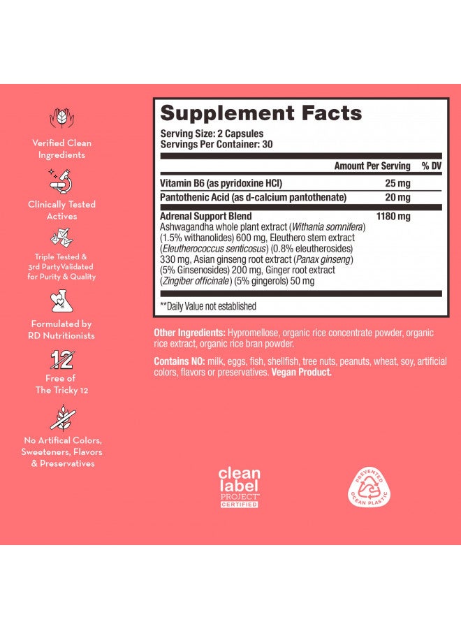 HUM Uber Energy - Adrenal & Energy Support Supplement with Ashwagandha Root & B Vitamins - Designed for Stress Relief & Adrenal Fatigue (60 Vegetarian Capsules)