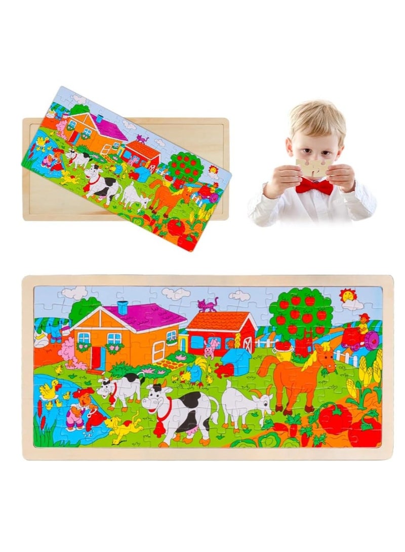 UKR At the Yard Farm Wooden Puzzle – Assorted Animal Puzzle for Kids | Educational Learning Toy for Toddlers & Preschoolers | Fun & Interactive Puzzle for Early Development - Image 1