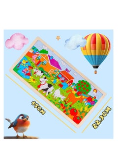 UKR UKR At the Yard Farm Wooden Puzzle – Assorted Animal Puzzle for Kids | Educational Learning Toy for Toddlers & Preschoolers | Fun & Interactive Puzzle for Early Development  - Image 3