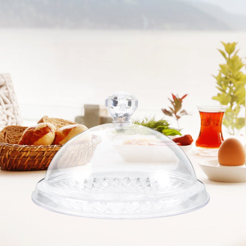 1 set of Cover Tray Smooth Cake Serving Tray Western Round Plate - Image 3
