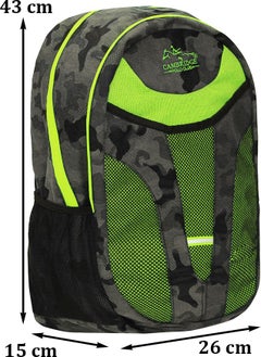 Cambridge Polo Club Unisex Backpack with Side Pocket, Waterproof Fabric Base and Back Shock Absorbing Support  - Image 2