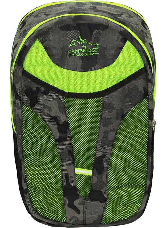 Cambridge Polo Club - Unisex Backpack with Side Pocket, Waterproof Fabric Base and Back Shock Absorbing Support - Image 1
