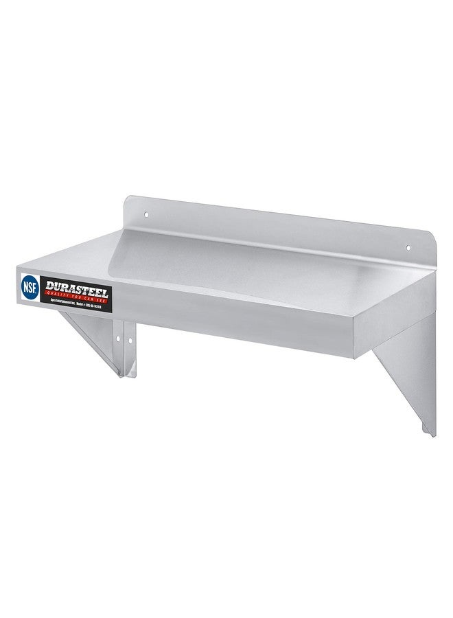 DuraSteel Stainless Steel Wall Mount Shelf 24" Wide x 14" Deep Commercial Grade - NSF Certified - Good for Restaurant, Bar, Home, Kitchen, Laundry, Garage and Utility Room - Image 1