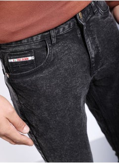 The Indian Garage Co Men Slim Fit Solid Mid-Rise Stretchable Jeans  - Image 5