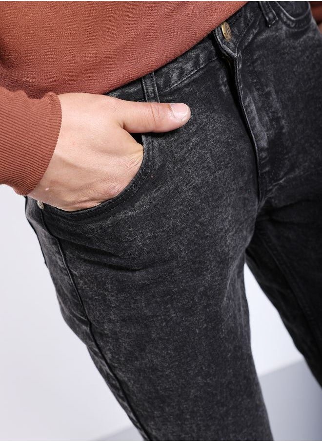 The Indian Garage Co - Men Slim Fit Solid Mid-Rise Stretchable Jeans - Image 1