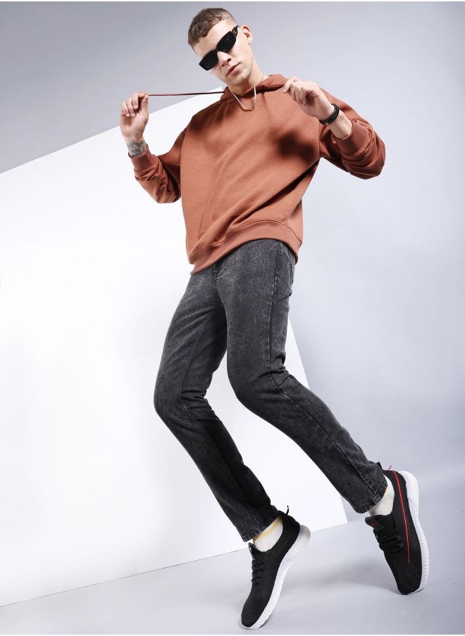 The Indian Garage Co - Men Slim Fit Solid Mid-Rise Stretchable Jeans - Image 1