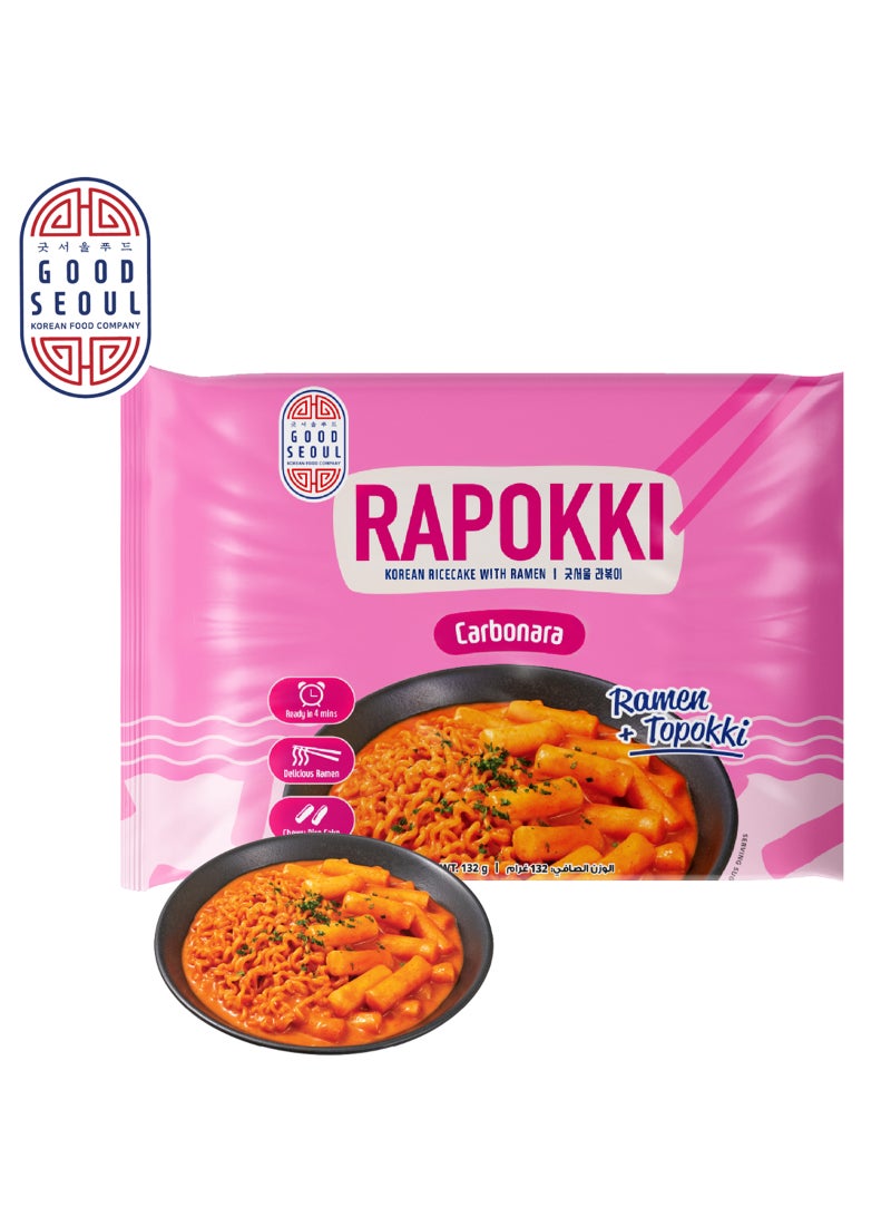 Good Seoul Carbonara Rapokki Korean Rice Cake With Ramen - Image 1