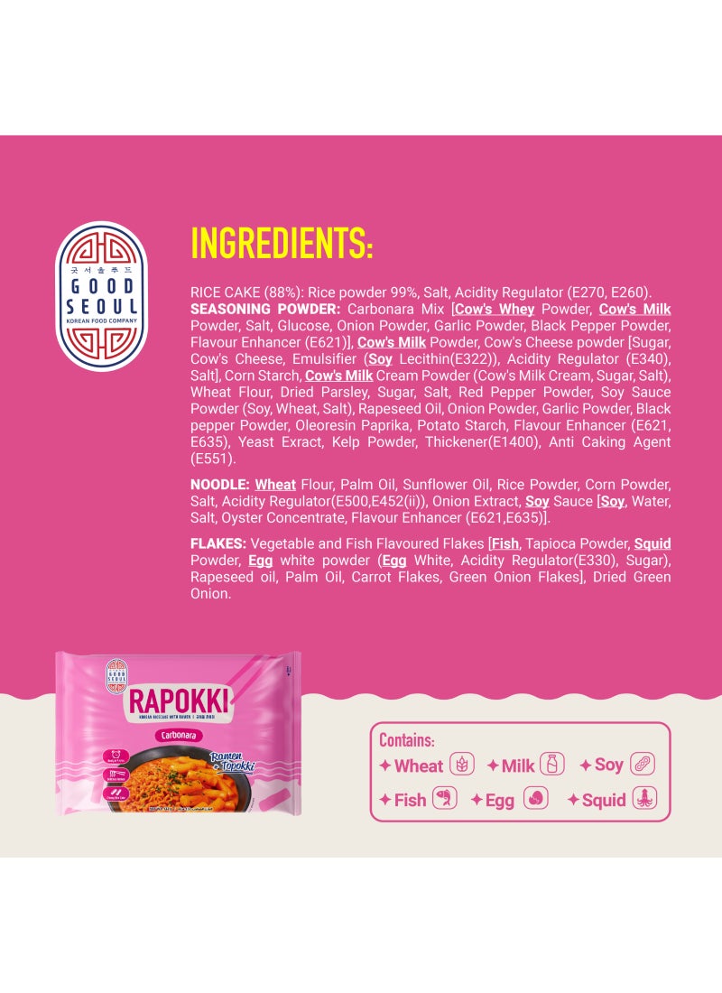 Good Seoul Carbonara Rapokki Korean Rice Cake With Ramen - Image 5