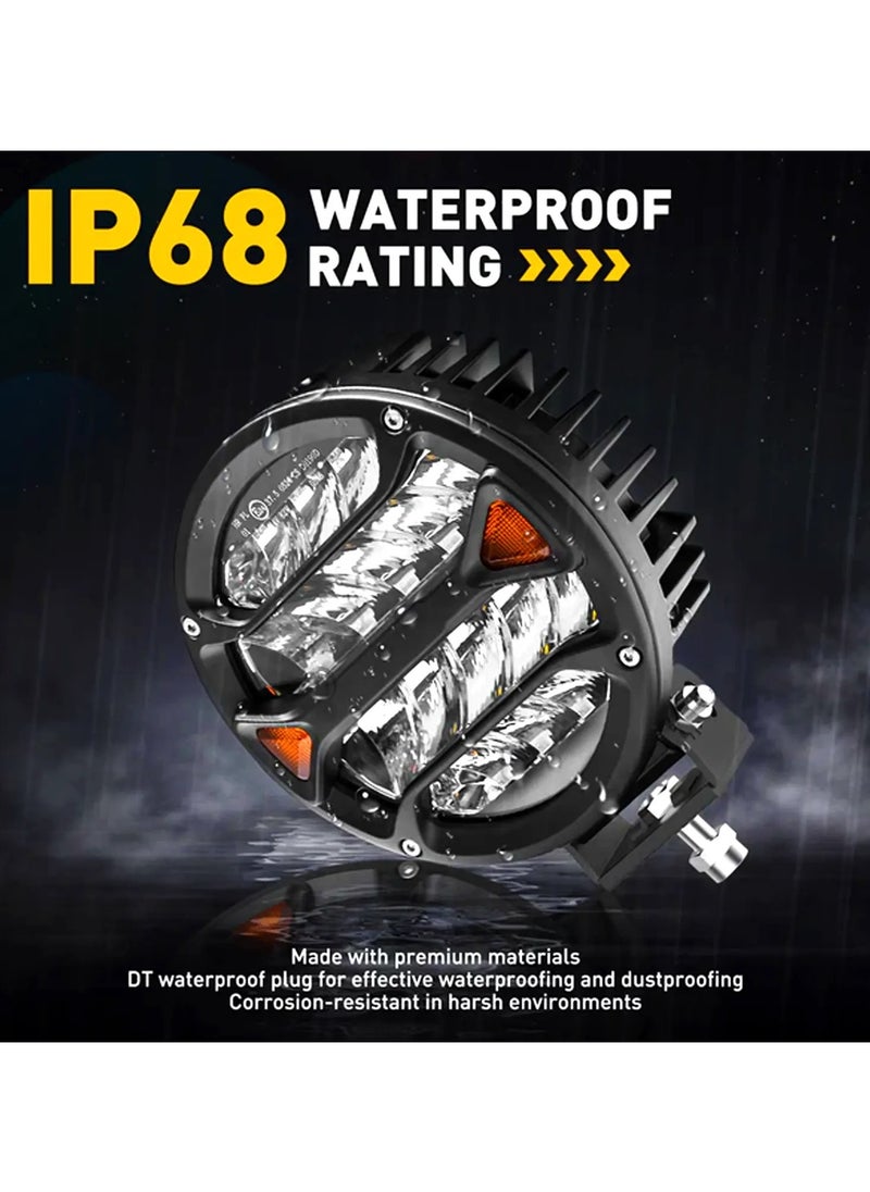 Toby's Toby's 7 Inch LED Round Driving Offroad Lights Led Work Lights for Trucks Pickup Jeep Wrangler/2Pieces  - Image 3