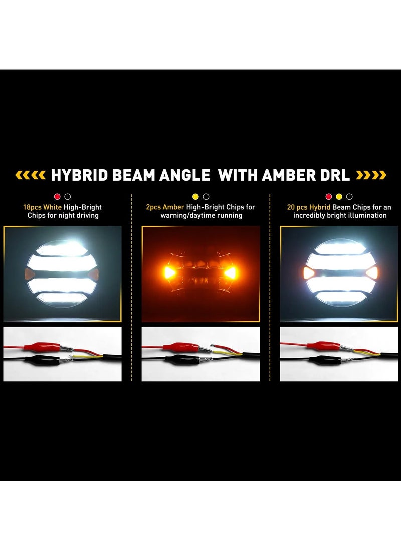 Toby's Toby's 7 Inch LED Round Driving Offroad Lights Led Work Lights for Trucks Pickup Jeep Wrangler/2Pieces  - Image 4