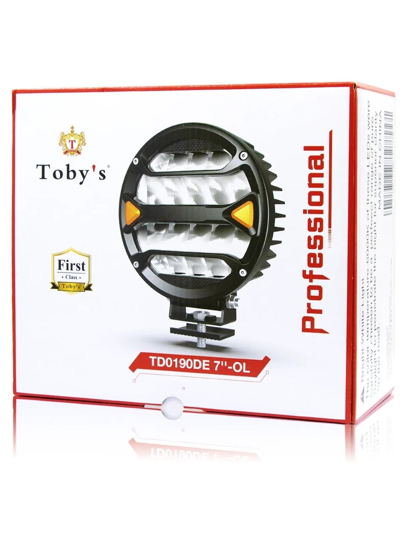 Toby's Toby's 7 Inch LED Round Driving Offroad Lights Led Work Lights for Trucks Pickup Jeep Wrangler/2Pieces  - Image 1