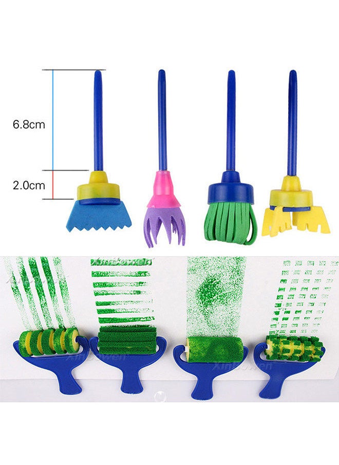 Generic - 25PCS Children Paintbrushes Washable Paint Brushes Sponge Painting Brush Set for Toddler Kids Early DIY Learning Toys Finger Paints sponges Art Supplies Gifts for Acrylic Crafts Rock Tempera Paints - Image 1