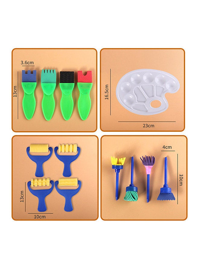 Generic - 25PCS Children Paintbrushes Washable Paint Brushes Sponge Painting Brush Set for Toddler Kids Early DIY Learning Toys Finger Paints sponges Art Supplies Gifts for Acrylic Crafts Rock Tempera Paints - Image 1