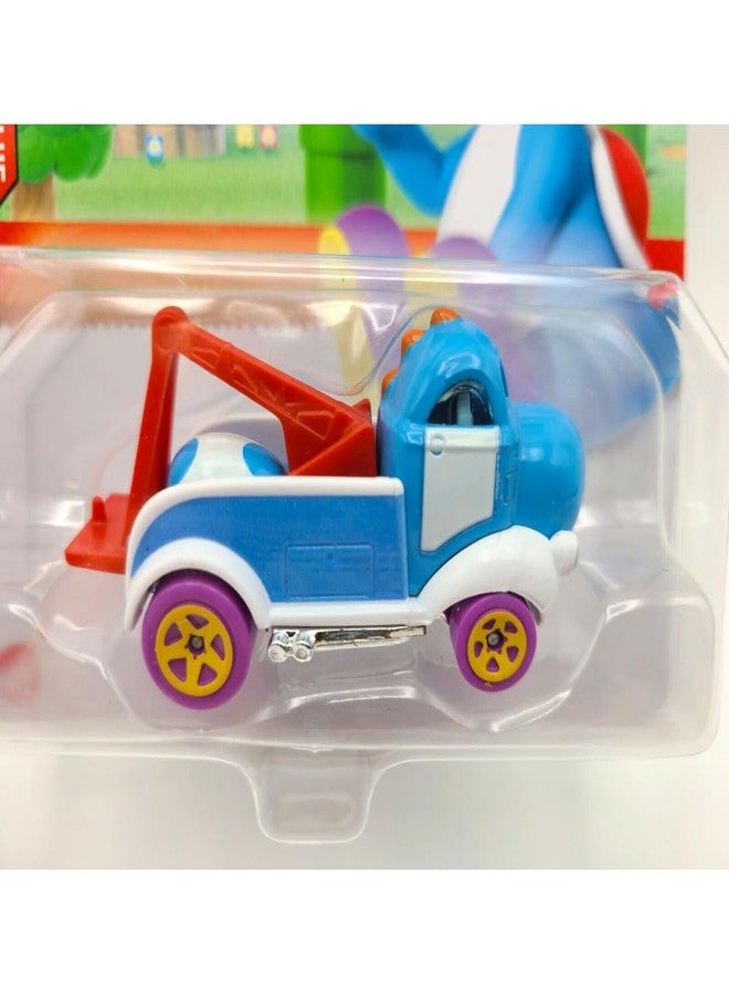 Hot Wheels Super Mario Light Blue Yoshi Character Cars - Image 4