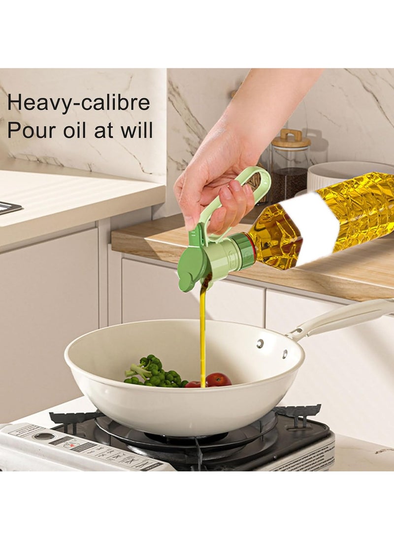 CMGTYYD 2Pcs Oil Pouring Spout Converter, Pouring Spout Attachment with Handle, Pouring Spout for Oil, Kitchen Oil Filter Dispenser, Oil Dispenser Spout, Bottle Pourer, Turn Your Bottles Into Dispensers for Oil  - Image 3